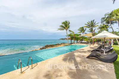 a swimming pool with a view of the ocean at 