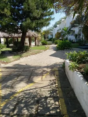 a sidewalk with a tree and a street at Tropical Optimal Tropicana Sur in Sosúa