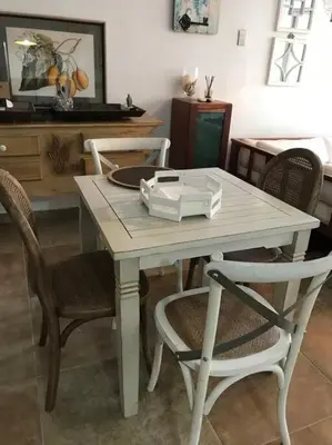 a white table with chairs and a white box on it at Amazing apartment, B-Juan Dolio, El Bonio II in Juan Dolio
