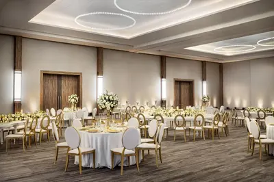 an image of a banquet hall with tables and chairs at Secrets Tides Punta Cana - All Inclusive in Punta Cana