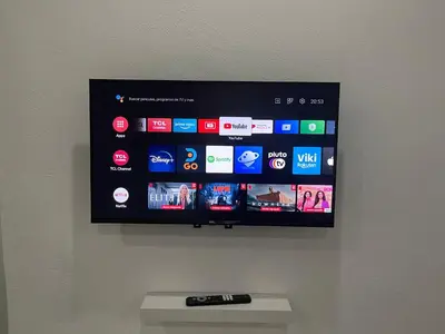 a flat screen tv hanging on a wall at Plataview Apartahotel apt 4C in Monte Plata