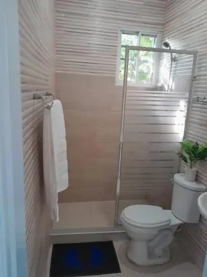 a white bathroom with a toilet and a shower at SDQ Apartamento Marbella 3 in La Ureña