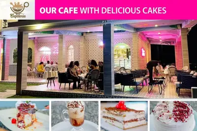 a collage of pictures of a cafe with delicious cakes at Playa Palmera Ocean View in Punta Cana