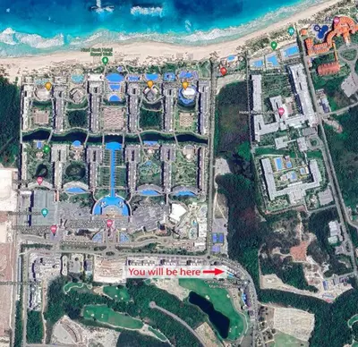 a map of a resort with the words you will be here at Cana Pearl Penthouse, Hard Rock Golf & Casino in Punta Cana