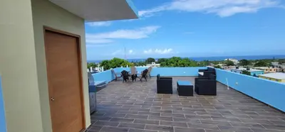 a view from the balcony of a building at Residencial Doña Gloria 2 in San Felipe de Puerto Plata