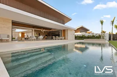 an image of a swimming pool in a house at Zen Oasis Villa at Casa de Campo in La Romana