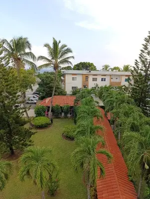 an aerial view of a resort with palm trees at Acuario residencial 1 in La Viva