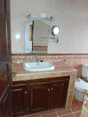 a bathroom with a sink and a toilet at Acuario residencial 1 in La Viva