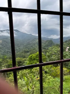 a view from a window of a mountain view at DiNancyCasolare - La Colonia, SC in Cambita Garabitos