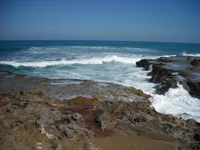 a view of the ocean from a rocky beach at Bluefish Condo, Ocean Front, Sunrises, Pool, Hot Tub, Under New Management in Sosúa