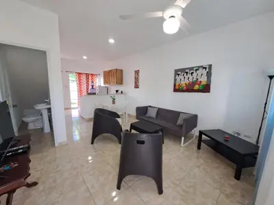 a living room with a couch and a table at Cabrera 6 in Cabrera