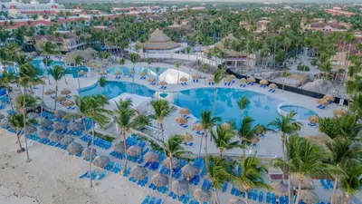 an aerial view of the pool at the resort at Bahia Principe Grand Punta Cana - All Inclusive in Punta Cana