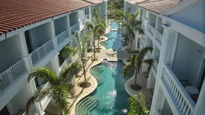 an aerial view of the pool at the resort at Bahia Principe Luxury Esmeralda All Inclusive - Newly Renovated in Punta Cana