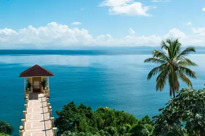 a view of the ocean from a resort at Eurostars Grand Cayacoa in Santa Bárbara de Samaná