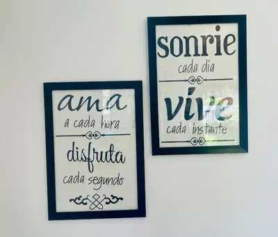 two framed prints of some wine on a wall at Villas Miranda in La Tentación
