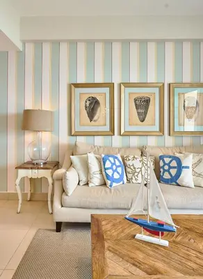 a living room with a couch and a table at Escape Beachfront Condos Las Olas Juan Dolio in La Puntica de Juan Dolio