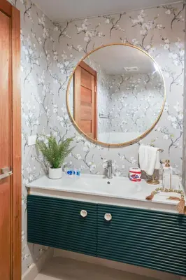 a bathroom with a sink and a mirror at 404-C Luxurious Apartment 5 Minutes from the Beach in La Laguna
