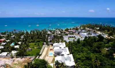 an aerial view of a resort near the ocean at Caribey2 APT 2D2 in Colorado