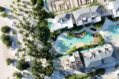 an aerial view of a villa with a swimming pool at Aqua Esmeralda by Advantage Club in La Laguna
