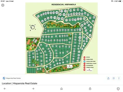 a plan of the london hyatt reef estate at Villa vacances de reve in Sosúa