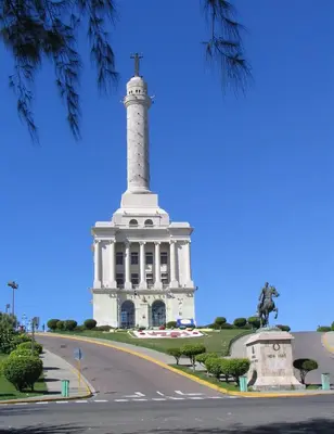 a large white building with a cross on top of it at Luxury 2 bedroom Apartment in Santiago de los Caballeros