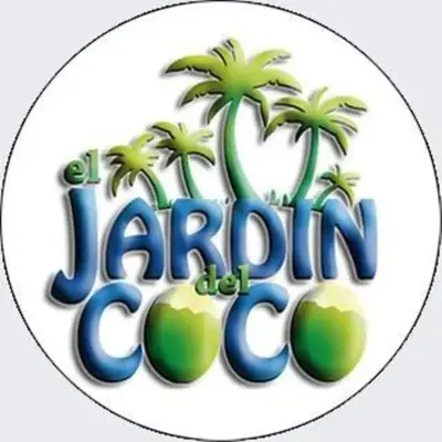 a sign for the jariel casino with palm trees at El jardín del coco in Las Galeras
