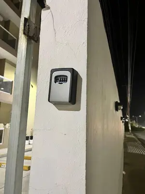 a security box on the side of a building at Ocean View Apartment in Santo Domingo Este in La Viva
