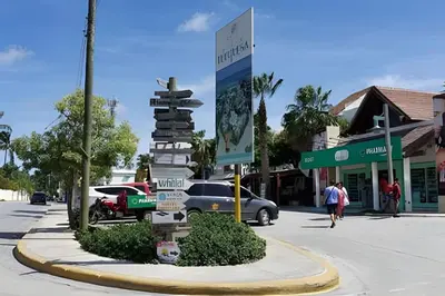 a street sign on the side of a street at Coral Village II in Punta Cana