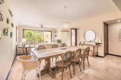 a dining room with a table and chairs at Apartment with 2bedrooms in Portillo Residences in Las Terrenas
