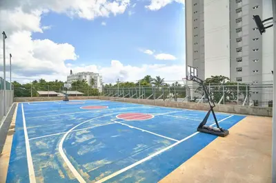 a basketball court on the roof of a building at Aquarella Deluxe Caribbean Paradise in La Puntica de Juan Dolio