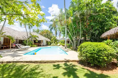 an image of a swimming pool at a resort at Villa Aurore Las Terrenas, Las Ballenas beach in Las Terrenas