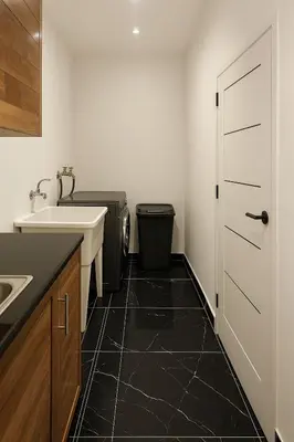 a bathroom with a sink and a toilet at Comfortable and Attractive Apartment in Ensanche Savica de Mendoza