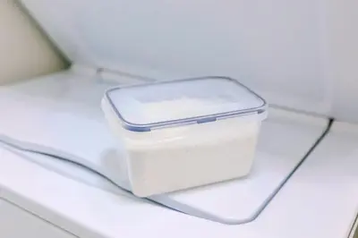 a plastic container sitting on top of a table at Luxury Upscale Centric Condo, in Santo Domingo