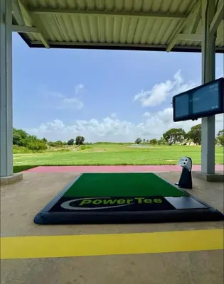 a green ping pong table with a sign on it at Swim-Up Paradise, AirBB for more info in Punta Cana