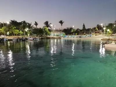 a view of a body of water with boats in it at APARTAMENTO EXCLUSIVO Villa Privada Flamboyan in Bayahibe