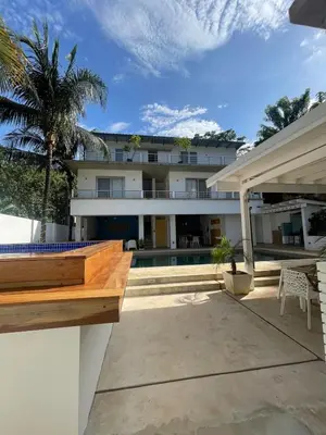 a view of the back of a building with a patio at Villa Mirna in Las Terrenas