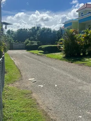 an empty road in front of a house at Quiet and beautiful view in Boca Chica