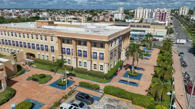 an overhead view of a large building in a city at Garden Mar in Bonao