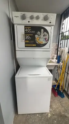 a stove is sitting on top of a refrigerator at Spacious 3BR Getaway in Santiago