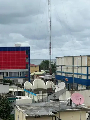a view of a city with buildings and a crane at Tu escape natural - No incluye bebidas, tiene costo adicional in Miches