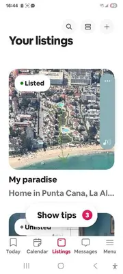 a screenshot of a cell phone with a picture of a city at my paradise in Punta Cana