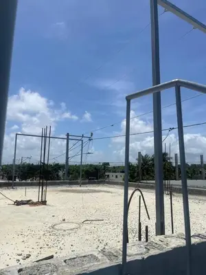 an empty basketball court in a parking lot at apartamiento reyes in Pantoja