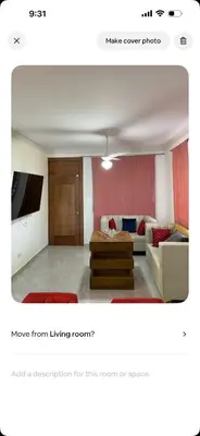 a living room with a couch and a table at Lissette altagracia in Concepción de La Vega