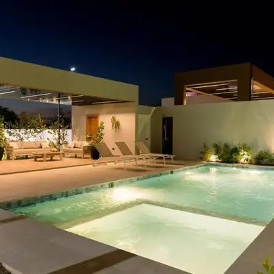 Mountain and pool modern apartment