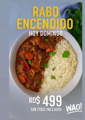a magazine cover of a bowl of meat and rice at Apartamento frente al Mar y Piscina in Juan Dolio