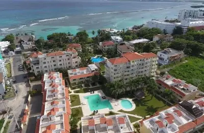 an aerial view of a resort and the ocean at Casa Lio in Boca Chica