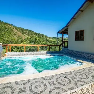 Villa azul círculo auto
