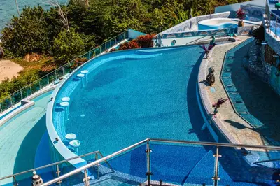 a large swimming pool on a cruise ship at Sunset Samana in Las Galeras