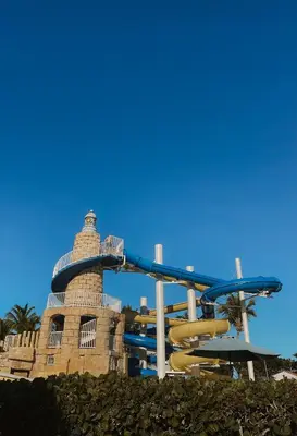 a water park ride with a roller coaster at 2BR 2BA Beachfront With View 71 in Bayahibe