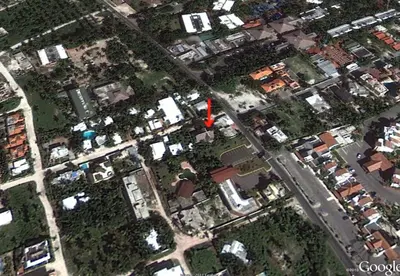 a map of a city with a red spot at Villa Florencia Bavaro in Punta Cana